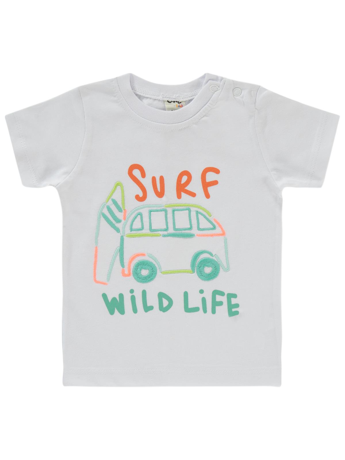 Civil Baby Araba Nakışlı 6-18 Ay Takım - Ekru