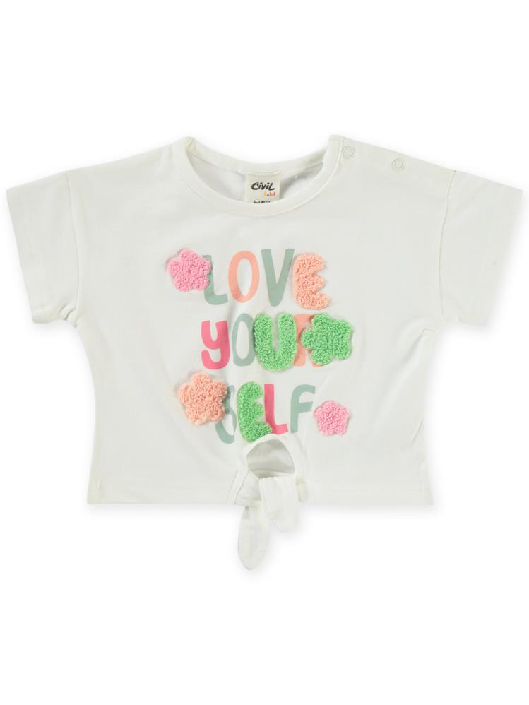 Civil Baby Çiçek Nakışlı 6-18 Ay Takım - Ekru