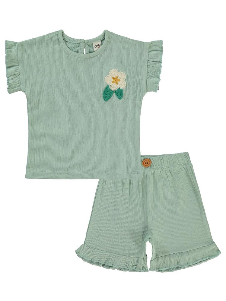Civil Baby Nakışlı 6-18 Ay Takım - Yeşil