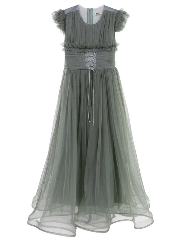 Civil Girls Bağcıklı 6-14 Yaş Abiye - Yeşil