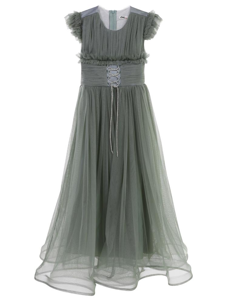 Civil Girls Bağcıklı 6-14 Yaş Abiye - Yeşil