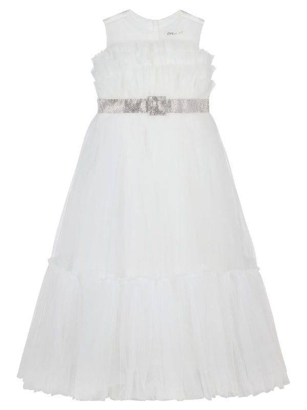 Civil Girls Gümüş Tokalı 6-9 Yaş Abiye - Ekru