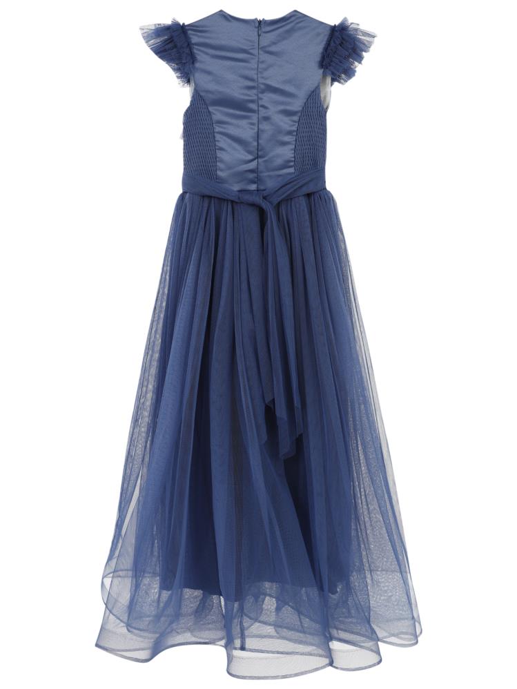 Civil Girls Bağcıklı 6-14 Yaş Abiye - Mavi