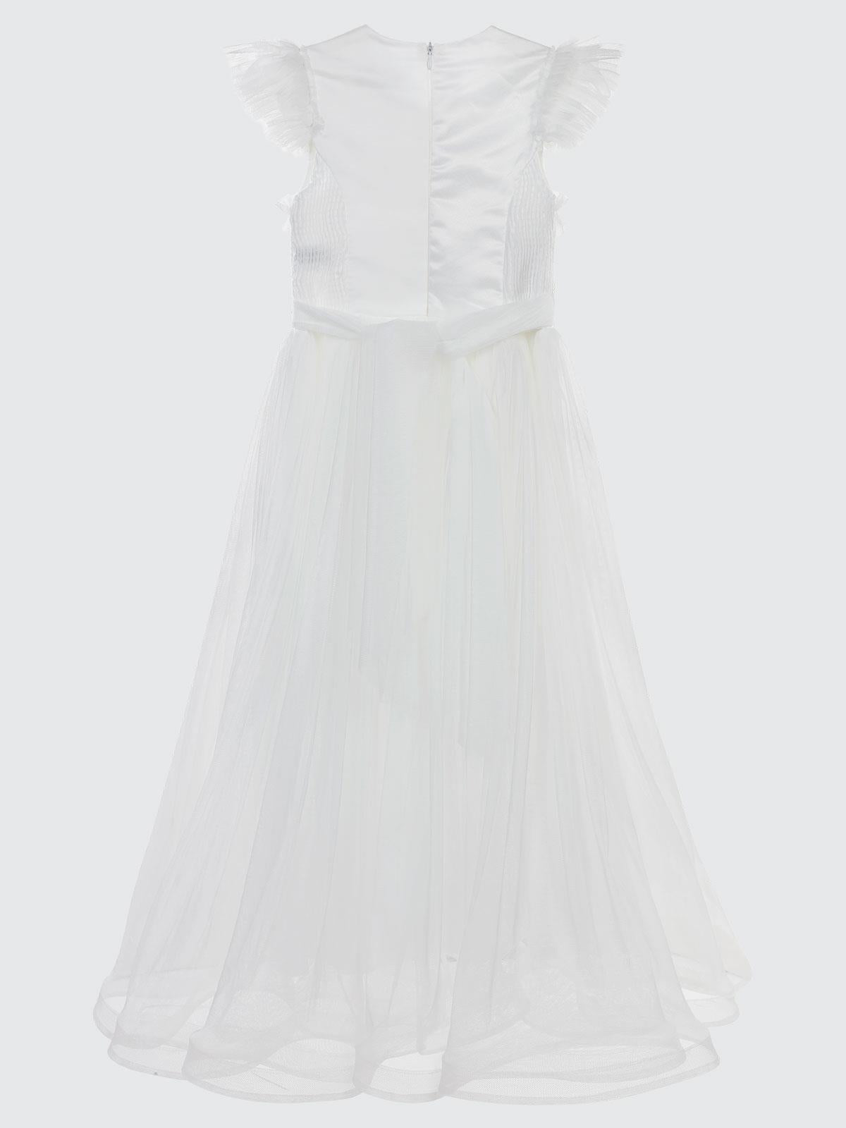 Civil Girls Bağcıklı 6-14 Yaş Abiye - Beyaz