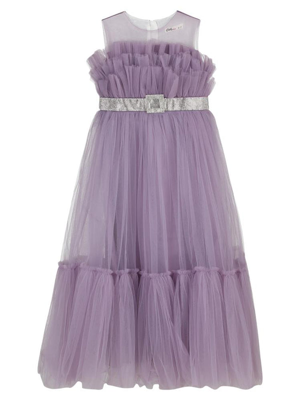 Civil Girls Gümüş Tokalı 6-9 Yaş Abiye - Lila