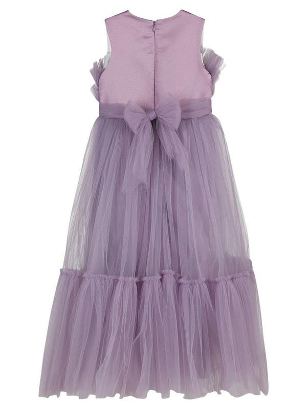 Civil Girls Gümüş Tokalı 6-9 Yaş Abiye - Lila