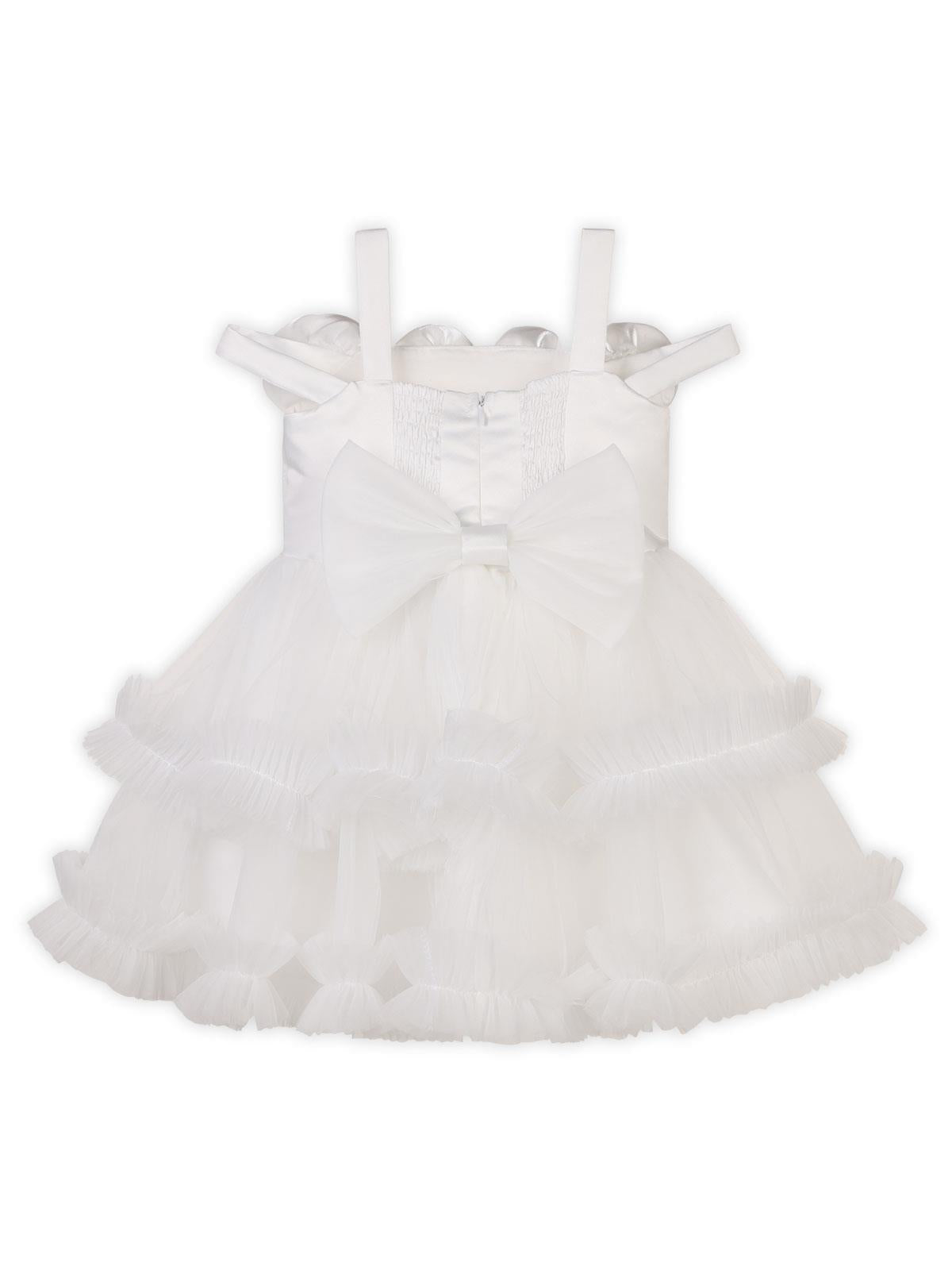 Civil Girls Güllü  2-5 Yaş Abiye - Beyaz