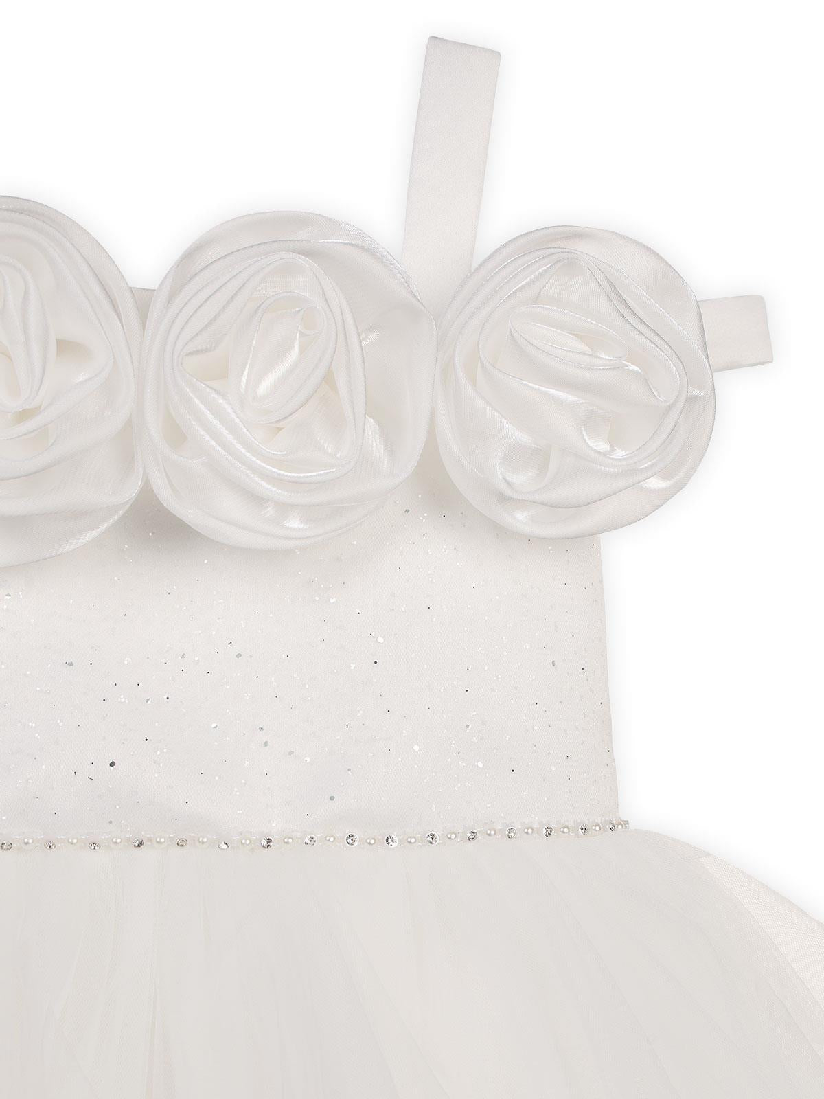 Civil Girls Güllü  2-5 Yaş Abiye - Beyaz