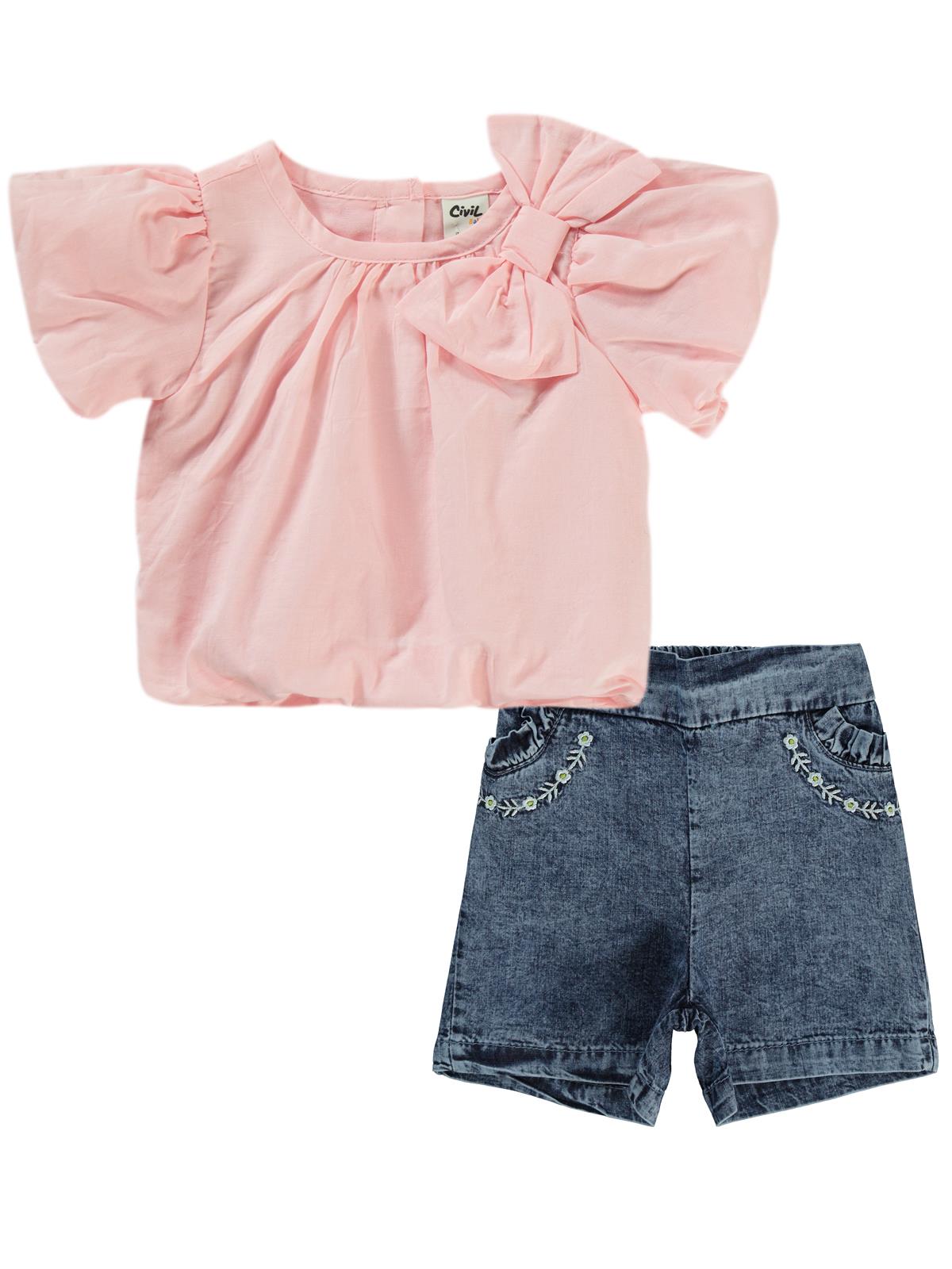Civil Baby Fiyonklu 6-18 Ay Takım - Pembe