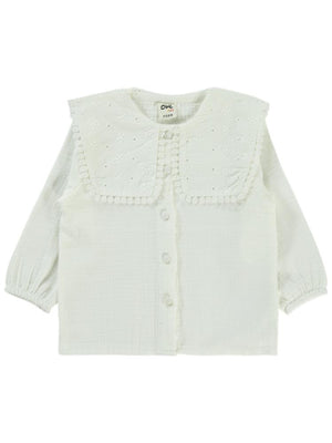 Civil Baby Dantel Yaka 6-18 Ay Gömlek - Ekru