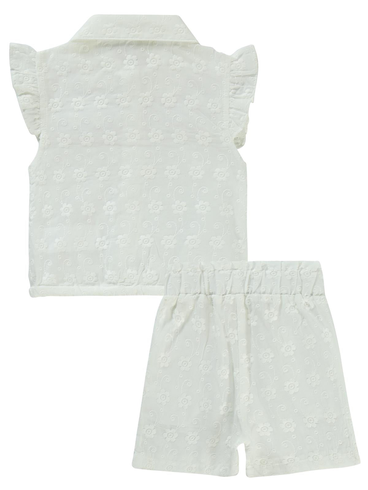 Civil Baby Brodeli 6-18 Ay Takım - Ekru