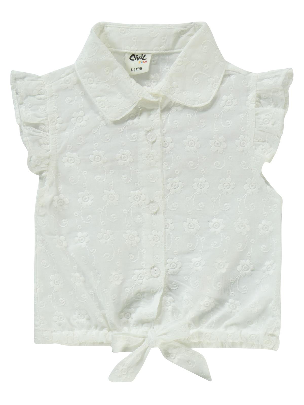 Civil Baby Brodeli 6-18 Ay Takım - Ekru