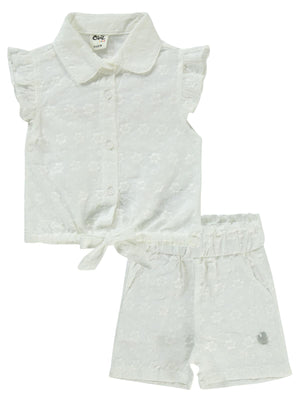 Civil Baby Brodeli 6-18 Ay Takım - Ekru