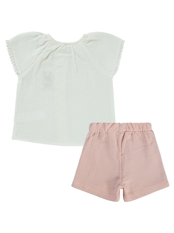 Civil Baby Ayıcık Nakışlı 6-18 Ay Takım - Ekru