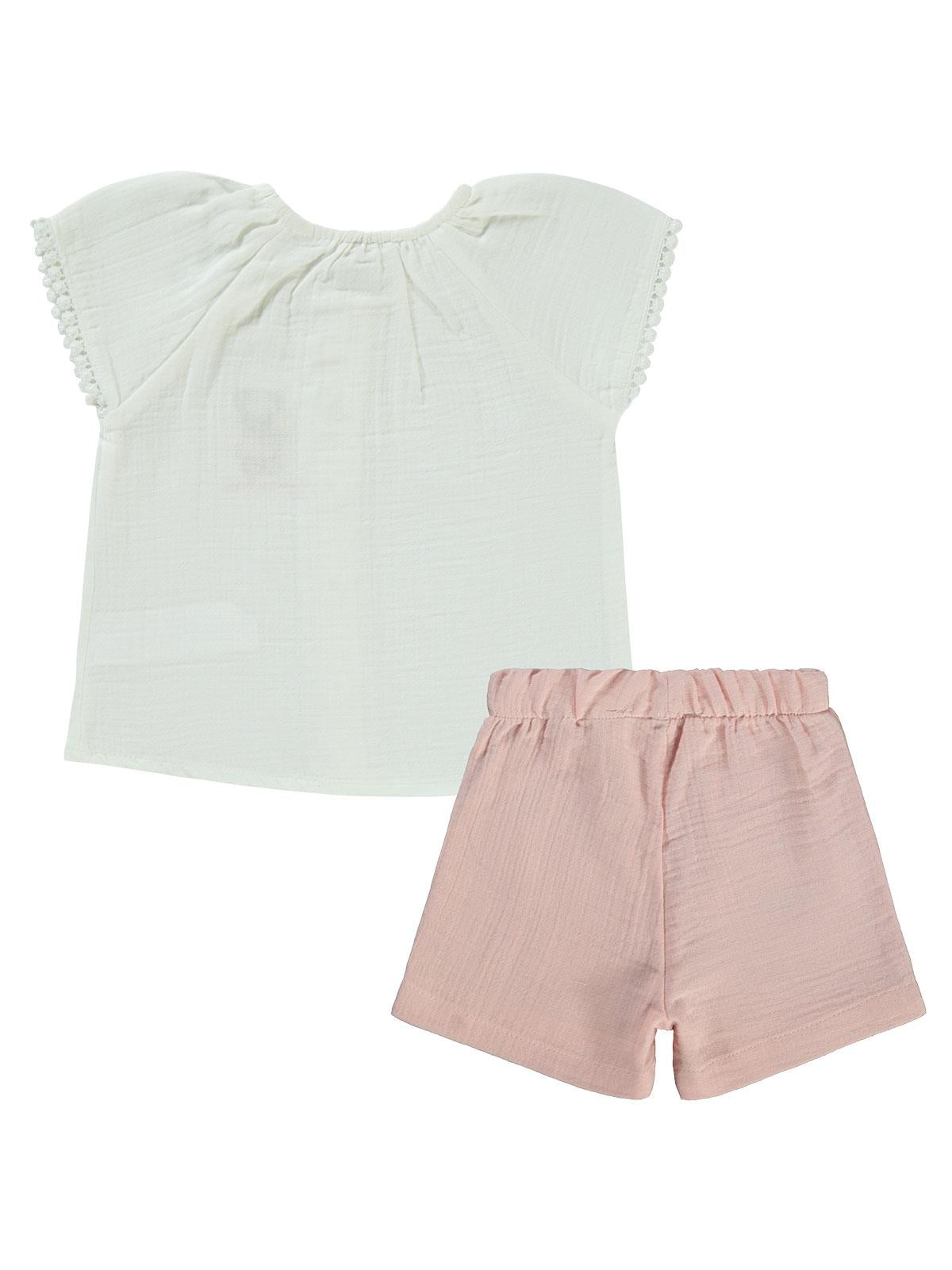 Civil Baby Ayıcık Nakışlı 6-18 Ay Takım - Ekru