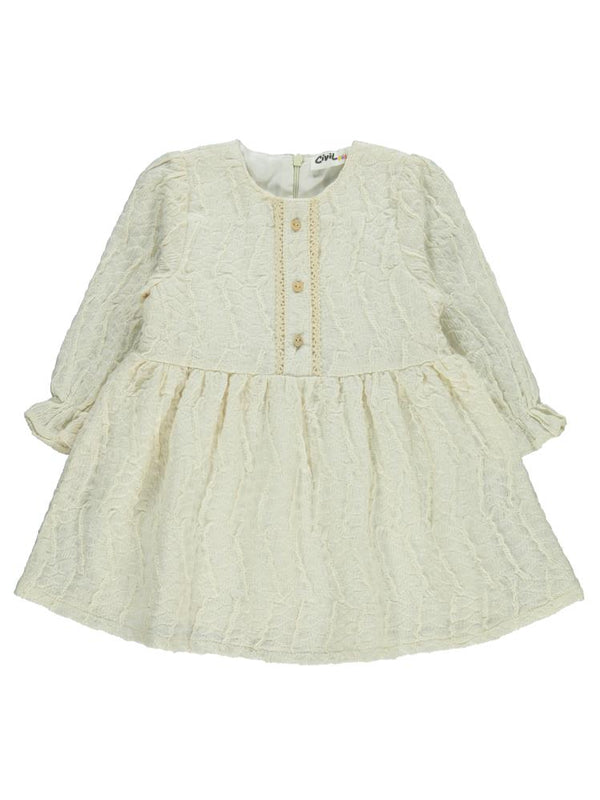 Civil Baby Dantel 6-18 Ay Elbise - Ekru
