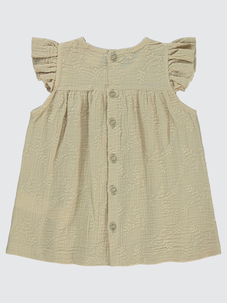 Civil Baby Müslin 6-18 Ay Elbise - Kahverengi