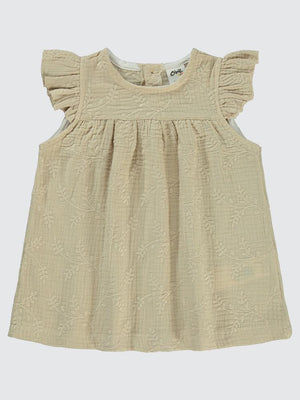 Civil Baby Müslin 6-18 Ay Elbise - Kahverengi