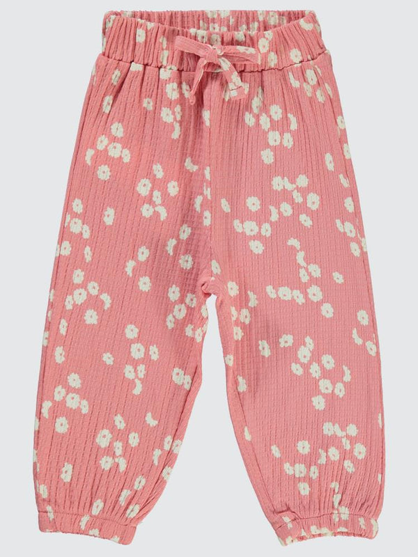 Civil Baby Çiçek Desenli 6-18 Ay Pantolon - Pembe