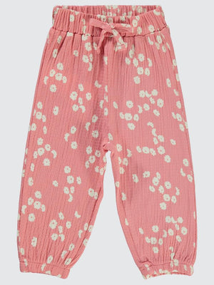 Civil Baby Çiçek Desenli 6-18 Ay Pantolon - Pembe