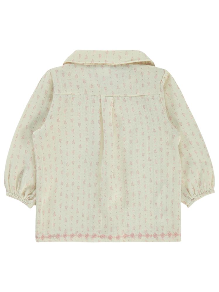 Civil Baby Çıtır Desen Empirme 6-18 Ay Gömlek - Ekru