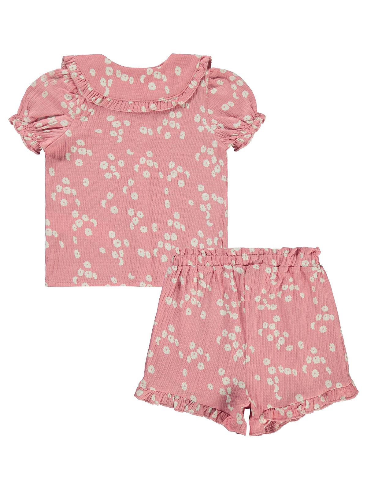 Civil Baby Çiçek Desenli 6-18 Ay Takım - Pembe