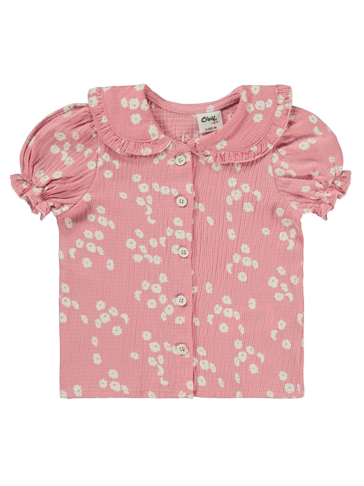 Civil Baby Çiçek Desenli 6-18 Ay Takım - Pembe