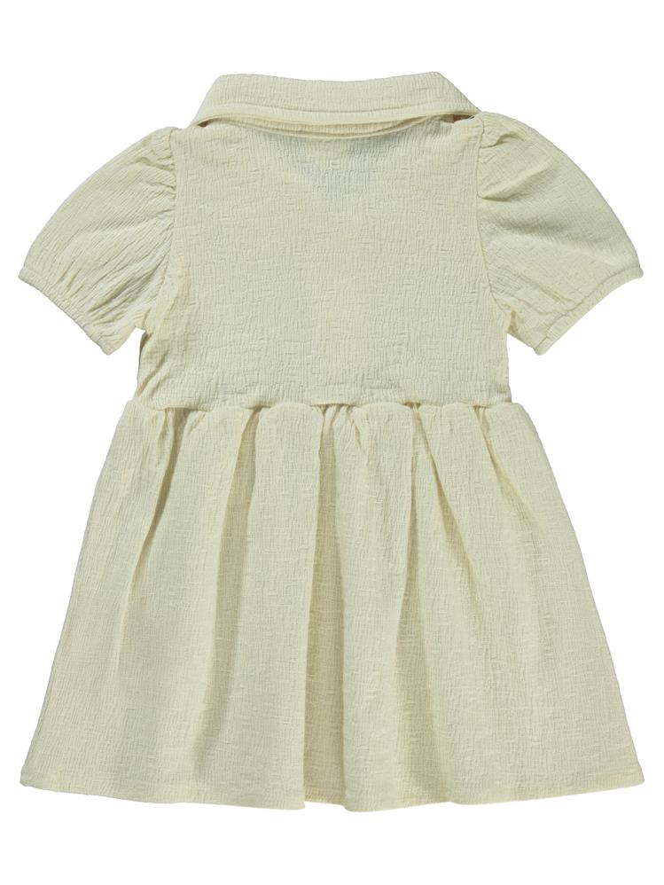 Civil Baby Kol Ucu Lastikli 6-18 Ay Elbise - Ekru