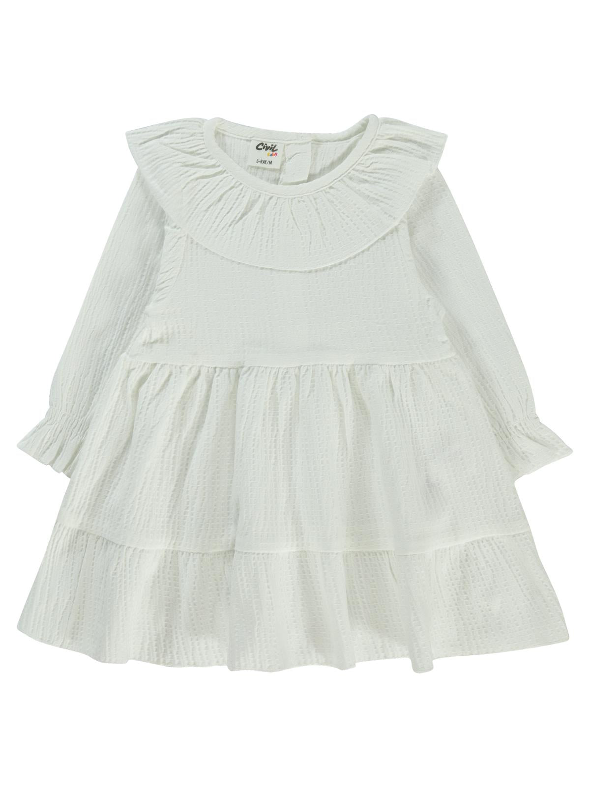 Civil Baby Bilek Lastikli 6-18 Ay Elbise - Ekru