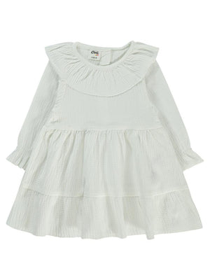 Civil Baby Bilek Lastikli 6-18 Ay Elbise - Ekru