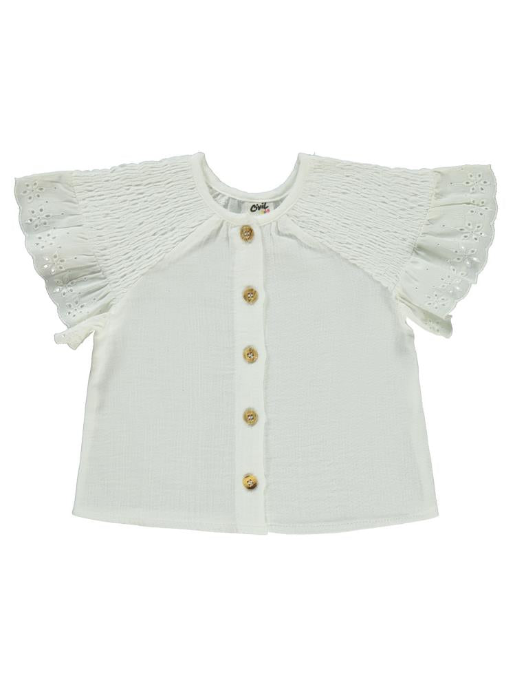 Civil Baby Müslin 6-18 Ay Gömlek - Ekru