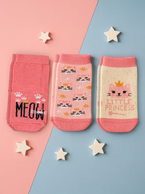 Civil Baby Kız Bebek 3'lü Çorap Set 6-18 Ay