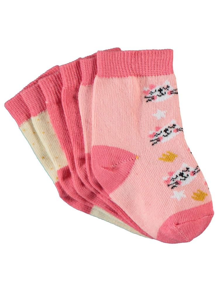 Civil Baby Kız Bebek 3'lü Çorap Set 6-18 Ay
