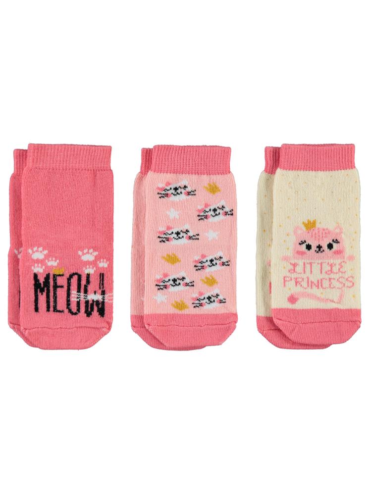 Civil Baby Kız Bebek 3'lü Çorap Set 6-18 Ay