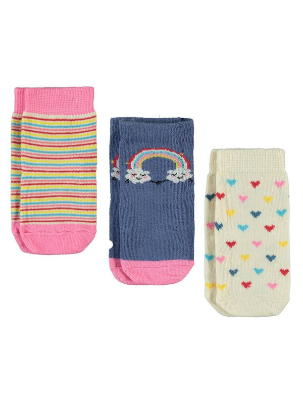 Civil Baby Çizgili 3'lü 6-18 Ay Bebek Kız Çorap Set