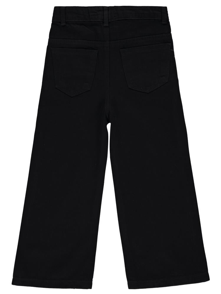 Civil Girls Taş Baskılı 6-9 Yaş Pantolon - Siyah