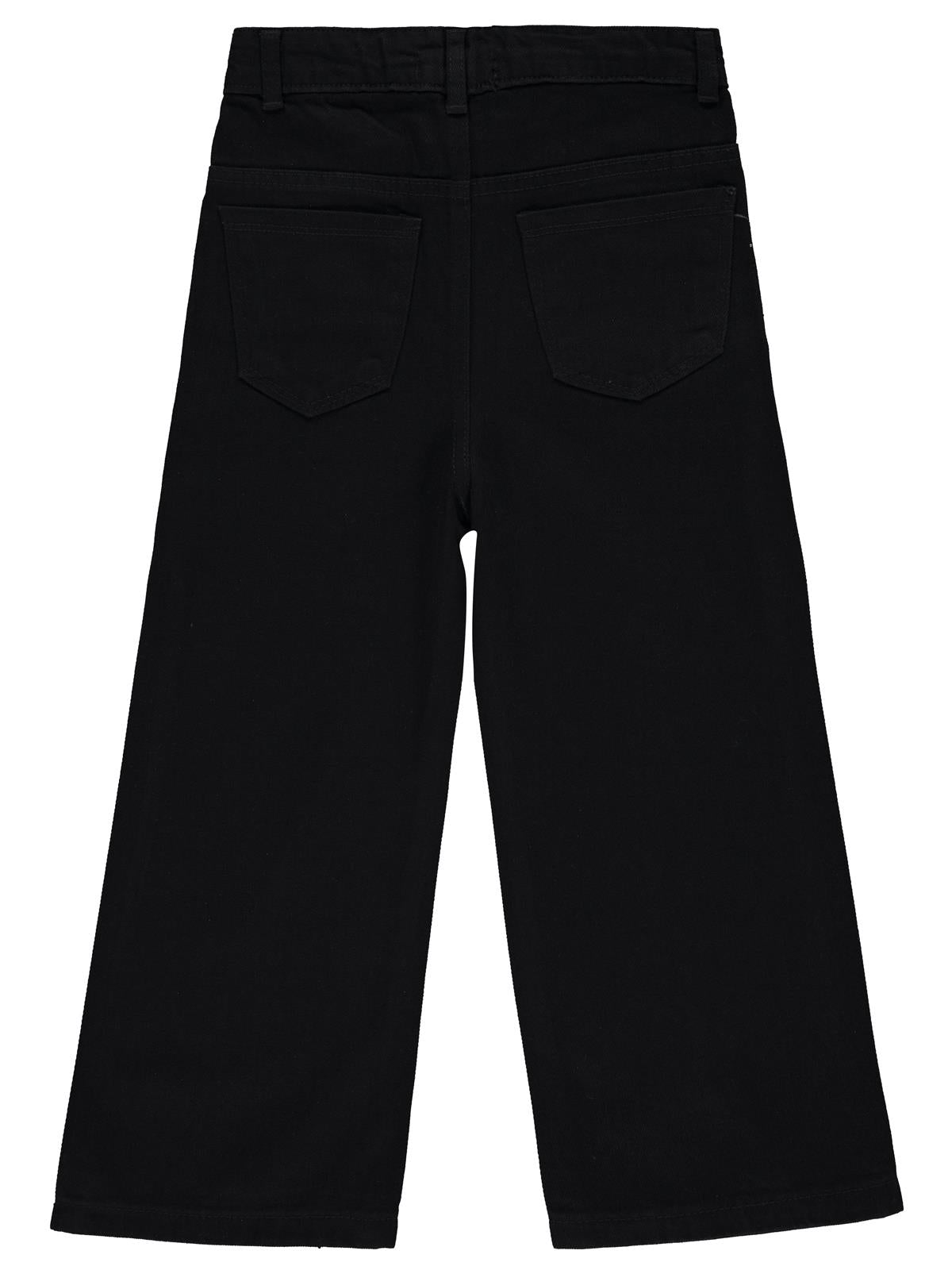 Civil Girls Taş Baskılı 6-9 Yaş Pantolon - Siyah