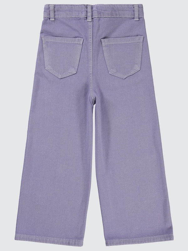 Civil Girls Çiçek Nakışlı 6-9 Yaş Pantolon - Lila