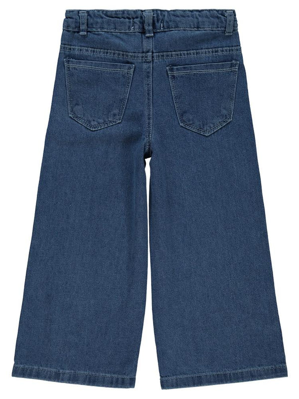 Civil Girls Çiçek Baskılı 10-13 Yaş Pantolon - Mavi
