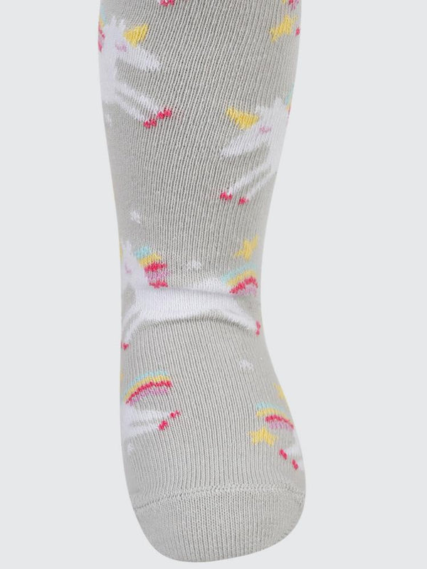 Civil Baby Unicorn 6-18 Ay Bebek Kız Külotlu Çorap - Gri