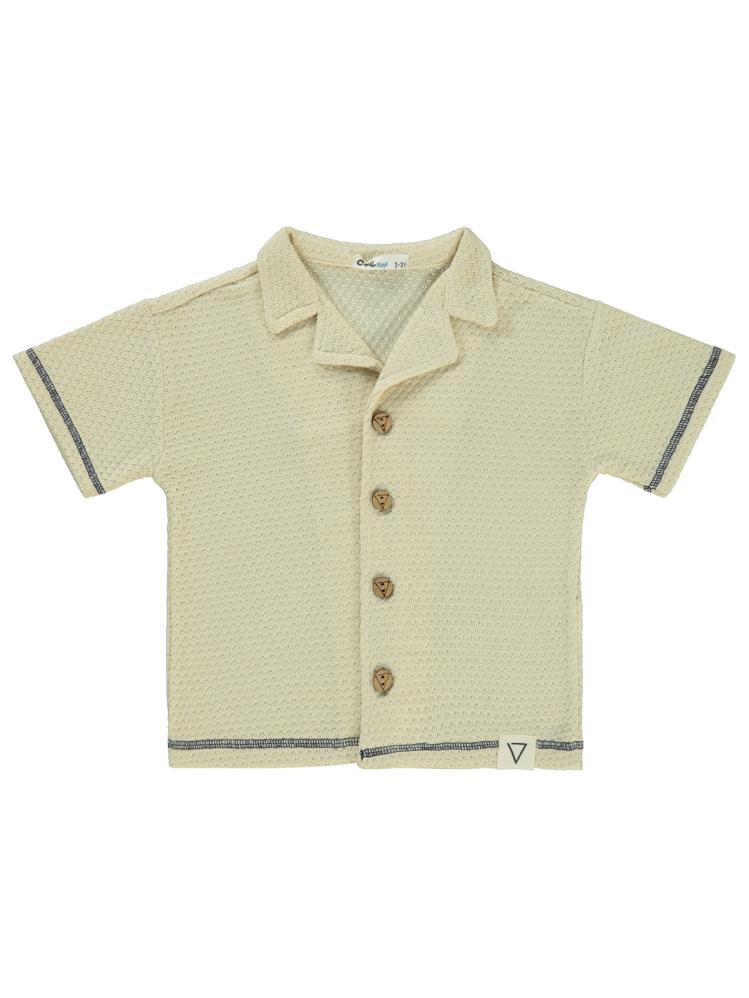 Civil Boys Petek Kumaş 2-5 Yaş Gömlek - Ekru