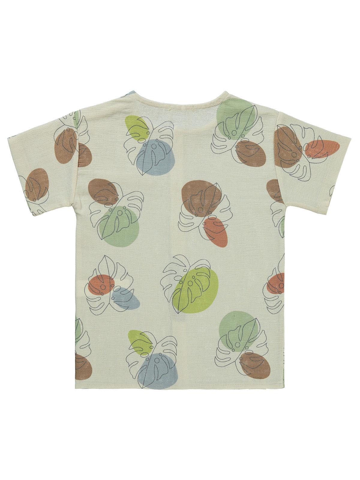 Civil Boys Yaprak Desenli 6-9 Yaş Gömlek - Ekru