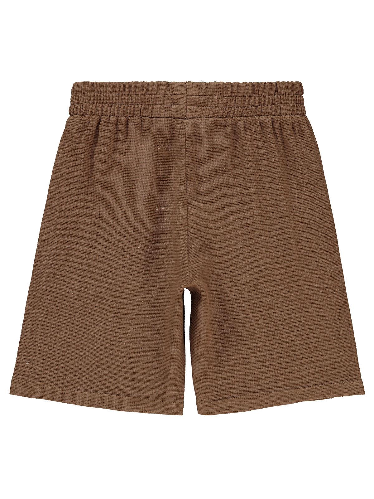 Civil Boys Yaprak Desenli 6-9 Yaş Şort - Kahve