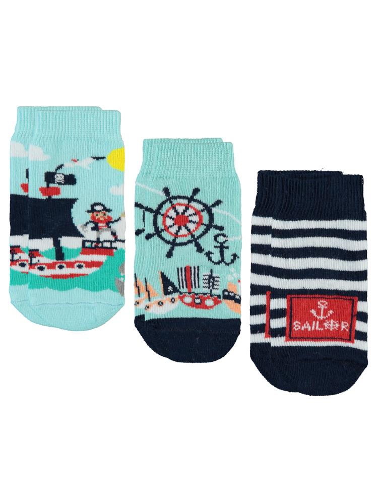Civil Baby Erkek Bebek 3'lü Çorap Set 6-18 Ay