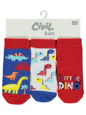 Civil Baby Erkek Bebek 3'lü Çorap Set 6-18 Ay