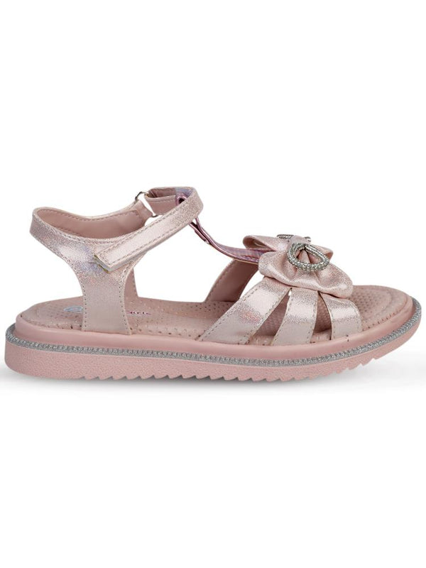 Civil Girls Fiyonklu 31-35 Numara Sandalet - Pudra