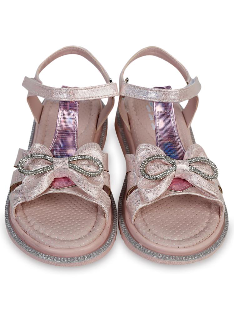 Civil Girls Fiyonklu 31-35 Numara Sandalet - Pudra