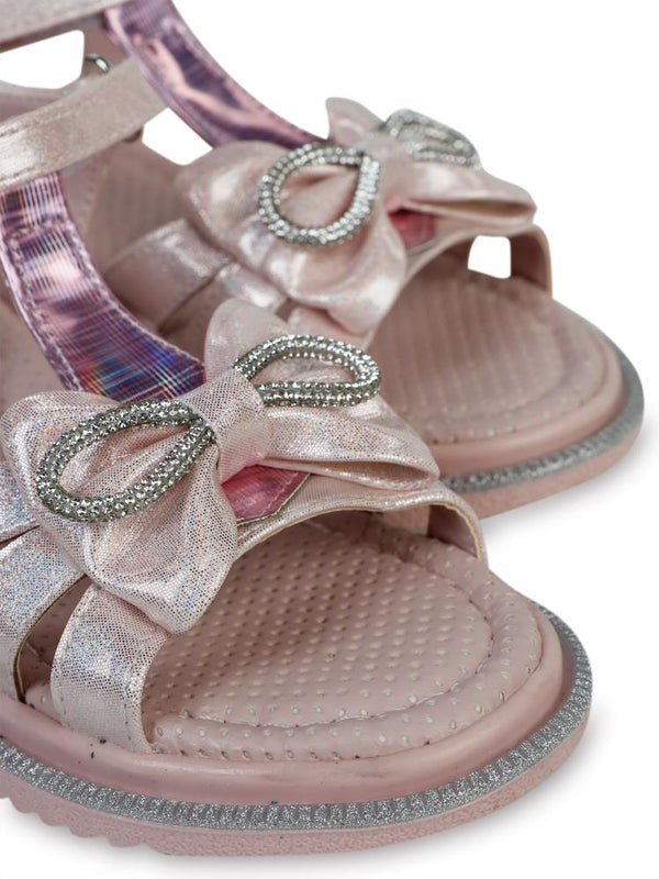 Civil Girls Fiyonklu 31-35 Numara Sandalet - Pudra