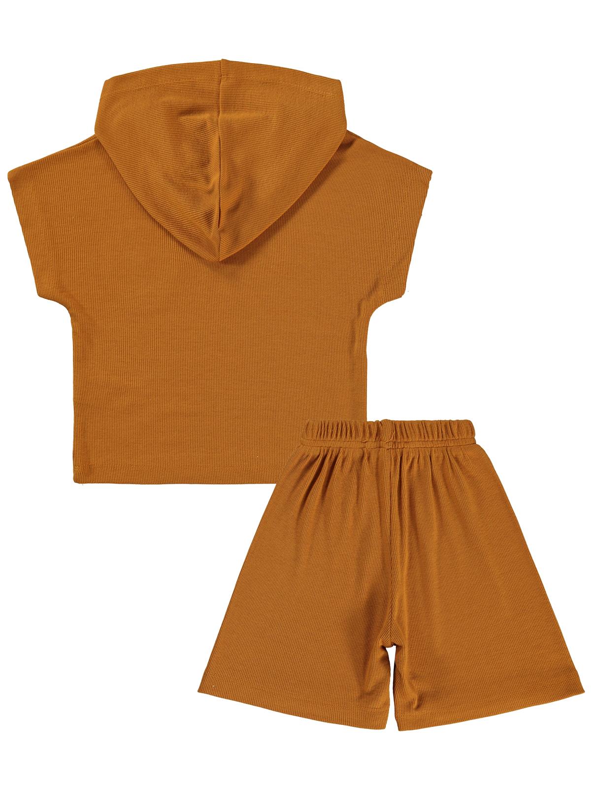 Civil Boys Yarasa Kol Kapşonlu 2-5 Yaş Takım - Turuncu