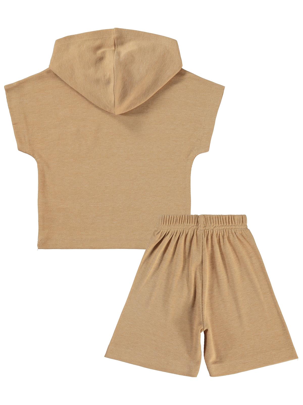 Civil Boys Yarasa Kol Kapşonlu 2-5 Yaş Takım - Bej